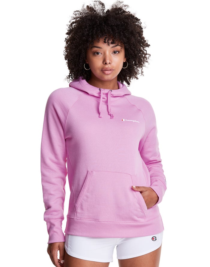 Champion Hoodie Dames - Roze - Powerblend Script Logo ( 641532-SBQ )